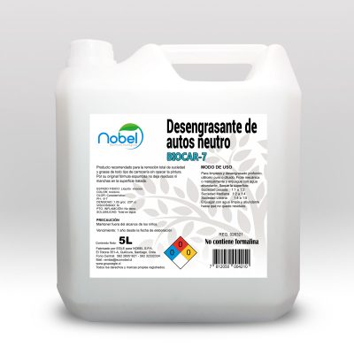 Desengrasante de vehículos BIOCAR-7 - 5 Litros - Detergentes Nobel