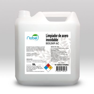 Limpiador de acero inoxidable BIOLIMP AC Bidón 5 Litros - Detergentes Nobel