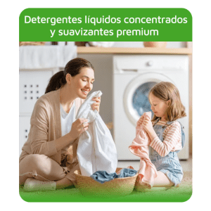 Detergentes líquidos concentrados y suavizantes premium