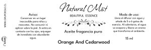 Orange And Cedarwood Aceite Fragancia Pura 15 ml - Imagen 2