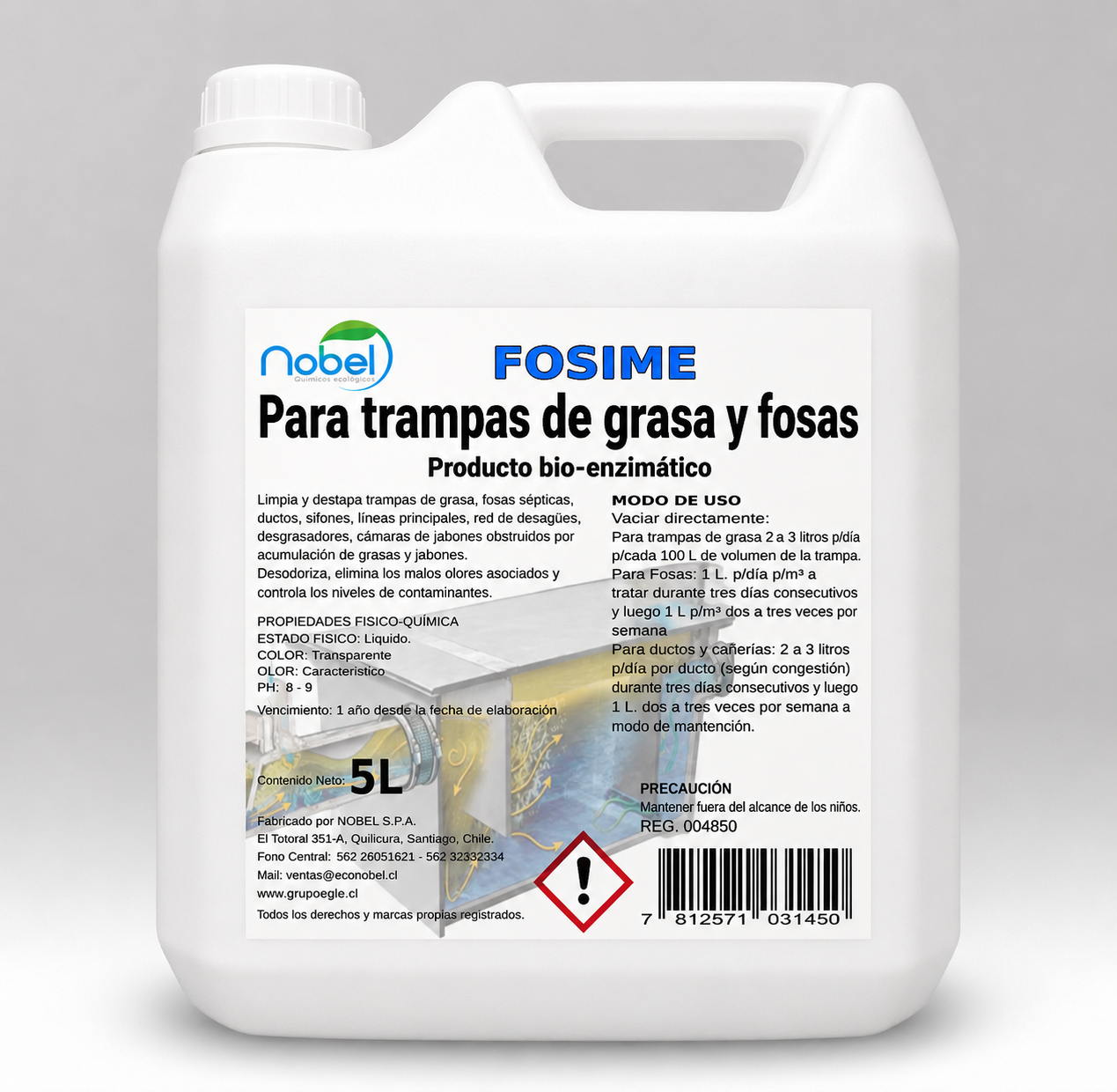 Trampa De Grasa Sin Fragancia